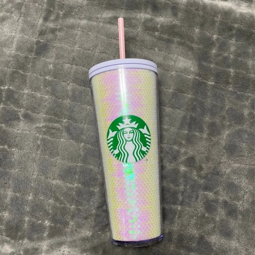Starbucks Pink Iridescent Sequin tumbler